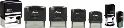 The Shiny self-inking stamp is amazing! It's economical, re-inkable with water based ink, and comes in a wide variety of sizes to choose from.  Customize your stamp with us today!